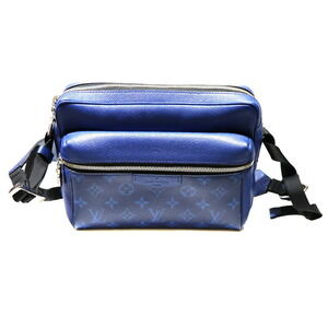 Louis Vuitton Messenger Shoulder Bag Body Taiga Lama Monogram Blue